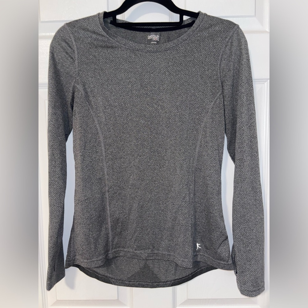 Danskin Charcoal Womens Long Sleeve Top